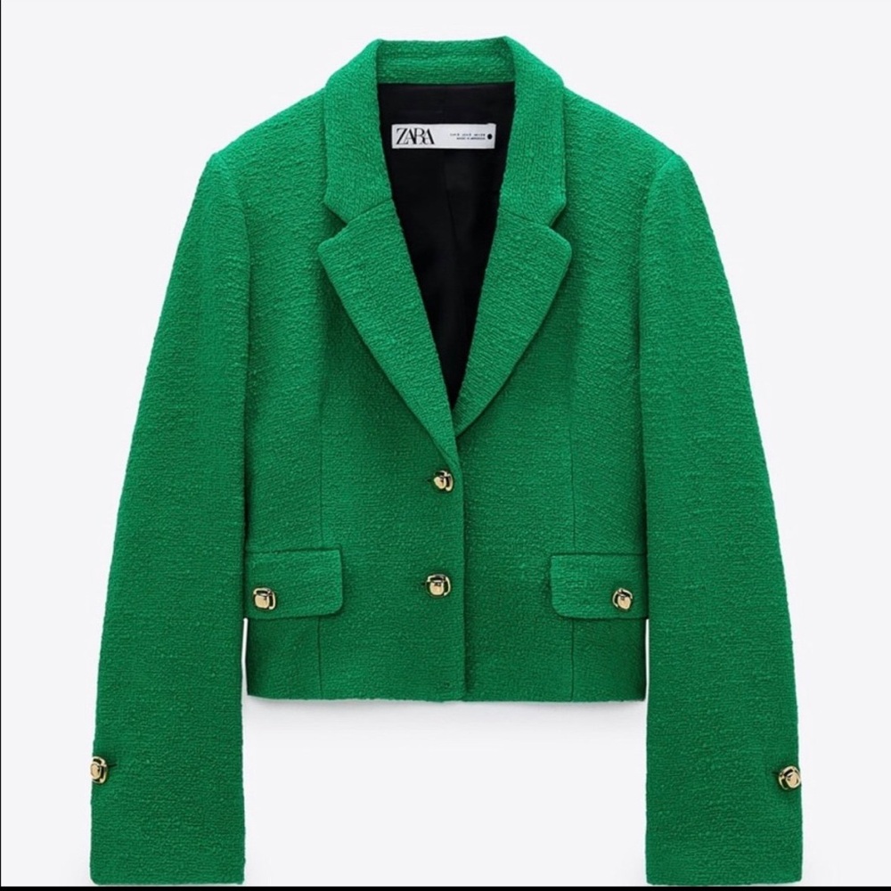 Zara tweed jacket size xs